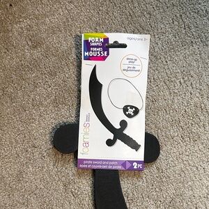Foam Pirate Sword and Patch Set